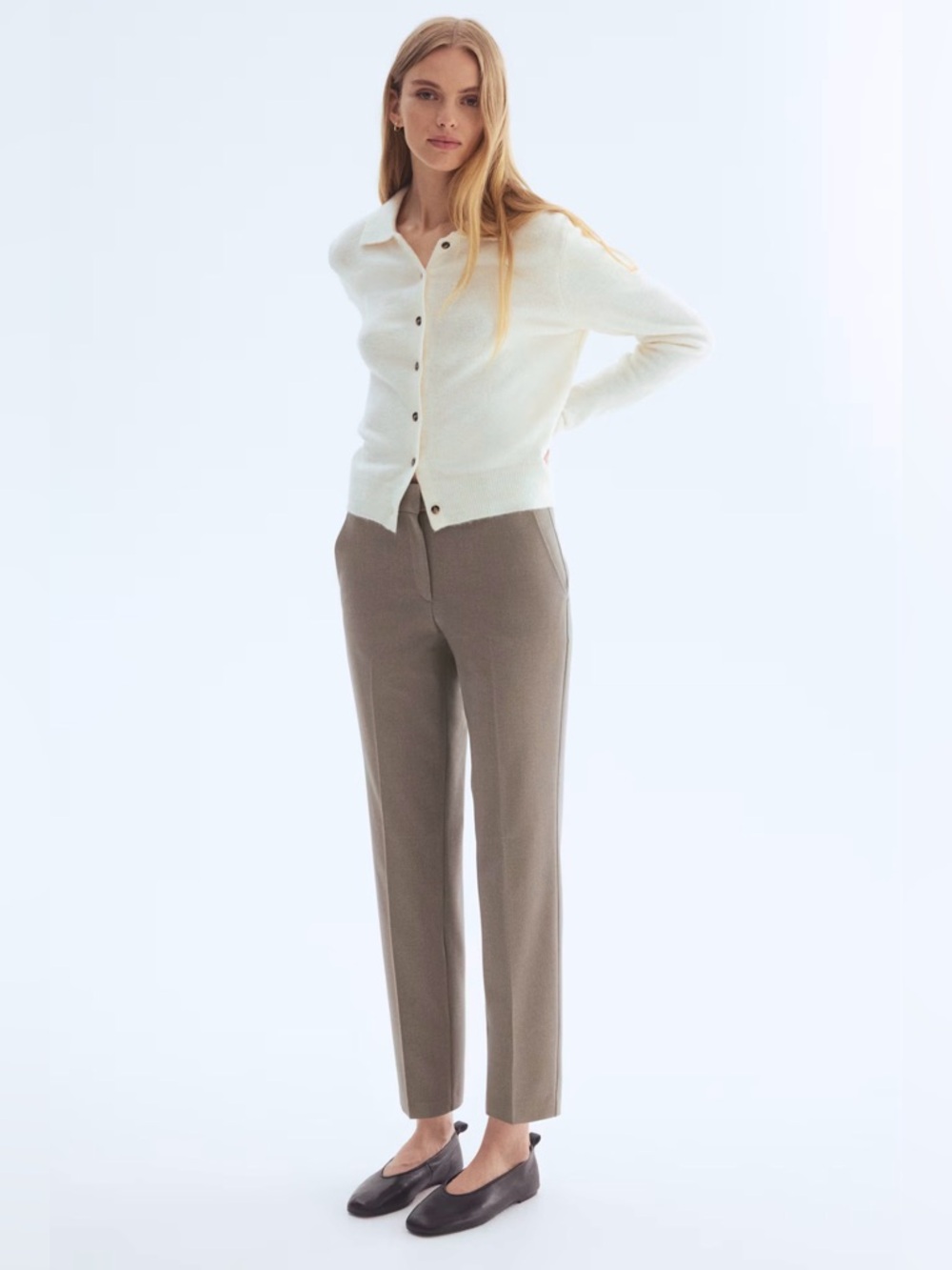 H&M Slacks Dark Taupe Size 6 - Picture 7 of 9